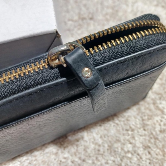 KATE SPADE Black Leather Lacey Accordion Cobble Hill Zip-Around Wallet - Picture 12 of 12